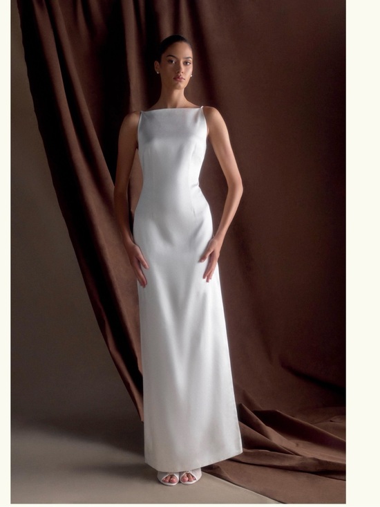 Meshki Dresses & Skirts - Meshki White Satin Maxi Dress